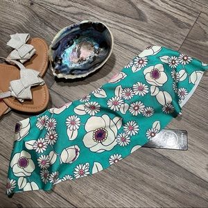 Wildfox Strapless 60s Flutter Floral Bikini Top New With Tags Beach Coquette Sun